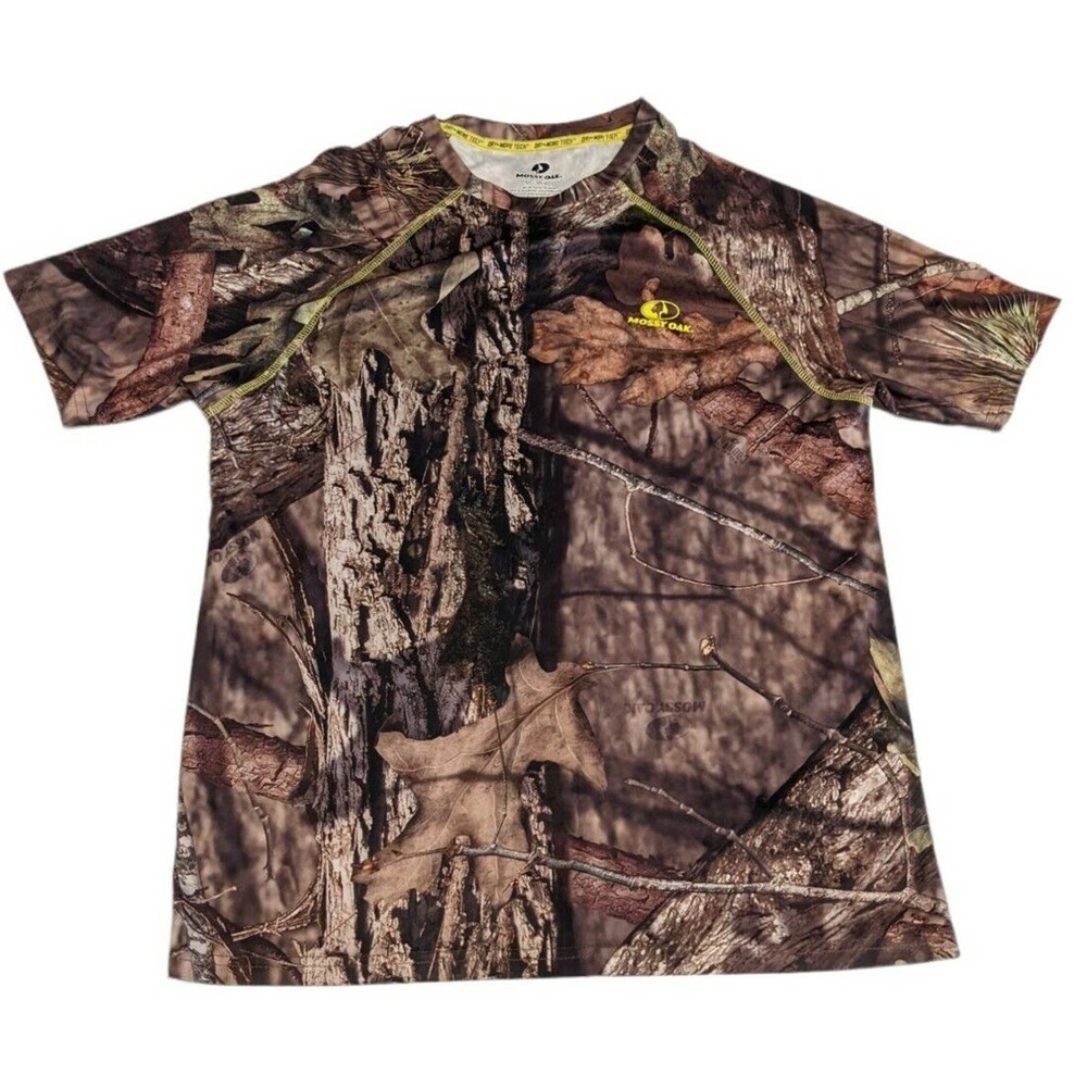 Mossy Oak Men’s Medium Camouflage Short Sleeve Athletic Shirt